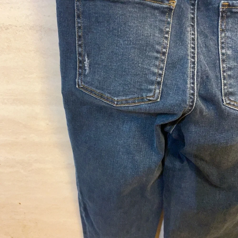 SPANX Distressed Ankle Skinny Jeans High-Rise Tummy Shaping